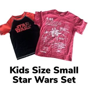 Two Boys Star Wars Shirts - Size Small